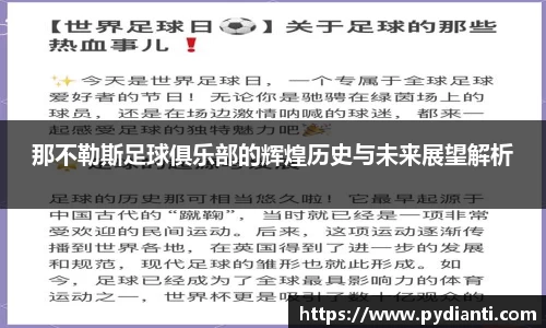 那不勒斯足球俱乐部的辉煌历史与未来展望解析